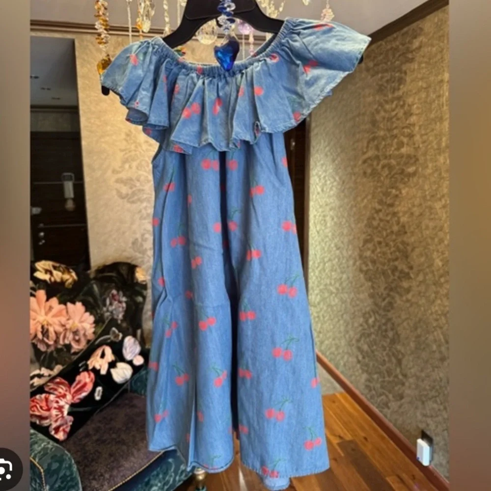 Stella McCartney Kids Cherry Chambray Dress